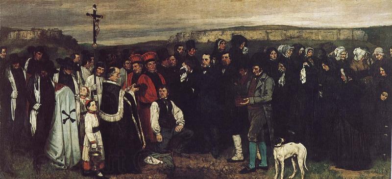Gustave Courbet Ornans funeral Spain oil painting art